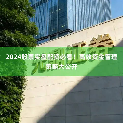 2024股票实盘配资必看！高效资金管理策略大公开