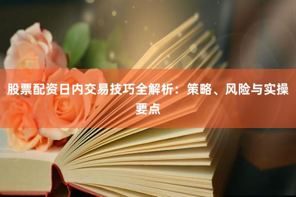 股票配资日内交易技巧全解析：策略、风险与实操要点
